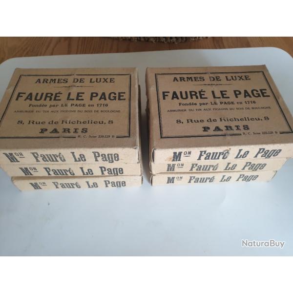 LOT : 6 boites (60) cartouches cal.12 "croisillon" plomb;8..Poudre T...FAURE LEPAGE