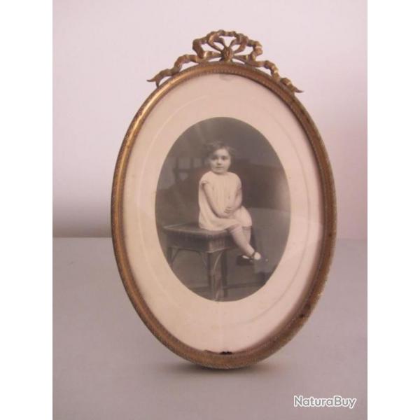 Cadre en bronze dor Louis XVI - 19e Sicle