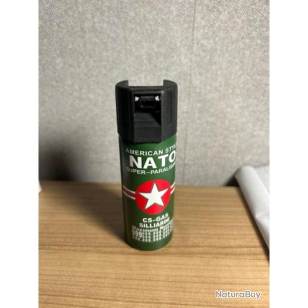 Gaz Lacrymogne format poche, autodfense, NATO 40ml