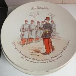 lot de 7 assiettes humoristique signé luneville nos Réserviste 19ème