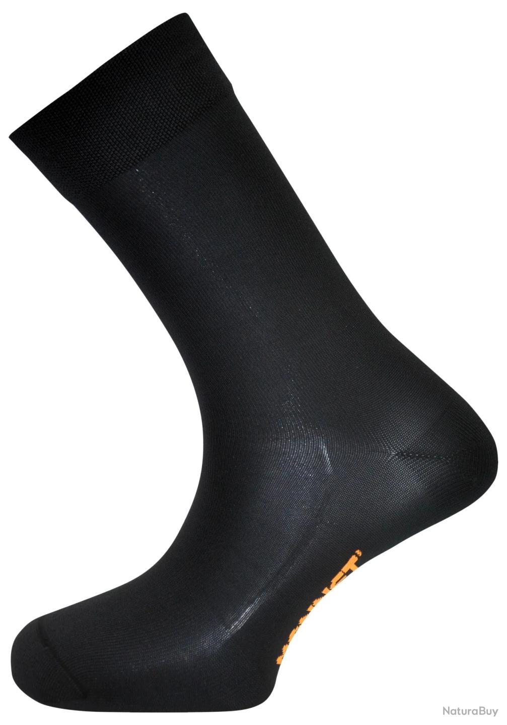 Chaussettes Noires Perrin En Laine Et Soie - Taille 43/44 - Fait En France - Homme