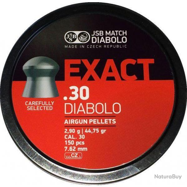 Bote de 150 plombs JSB Diabolo Exact - Cal. 30