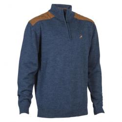 Pull de chasse Ligne Verney Carron Fox zippé Bleu