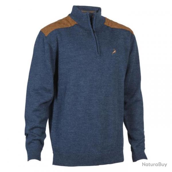 Pull de chasse Ligne Verney Carron Fox zipp Bleu