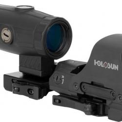 COMBO HS510C + LOUPE HM3X HOLOSUN - CHASSE ET TIR - 3 RÉTICULES - LIVRAISON GRATUITE ET RAPIDE