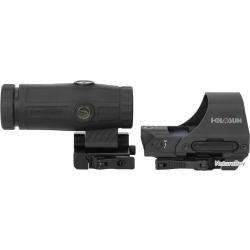 ENSEMBLE HOLOSUN HS510C ET LOUPE HM3X - CHASSE ET TIR - 3 RÉTICULES - MODE DIURNE ET NOCTURNE