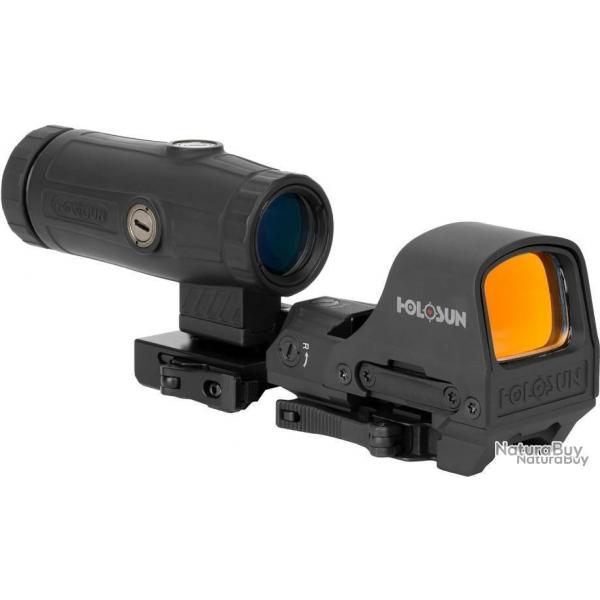 PACK HOLOSUN HS510C + LOUPE HM3X - CHASSE/TIR - 3 RTICULES - MODE DIURNE ET NOCTURNE