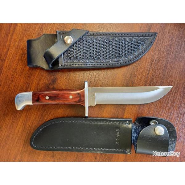 BUCK 124 X FRONTIERSMAN 1990 ACIER 425N - 2 TUIS DONT UN ARTISAN US