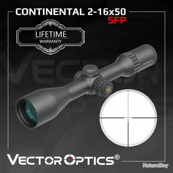 Vector Optics Continental 2-16X50 SFP SCOM-45 Paiement en 3 ou 4 fois - LIVRAISON GRATUITE !!