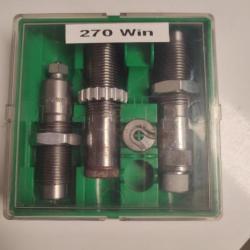 Jeu de 3 outils pour le rechargement du calibre .270win de marque LEE