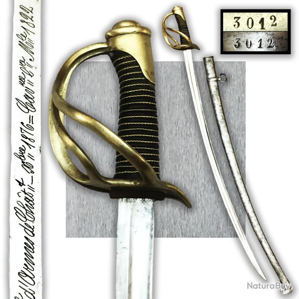 TRES RARE & MASSIF SABRE DE CAVALERIE LGRE FRANCAISE MEME N CHATELLERAULT M 1822 XIX ORIGINAL