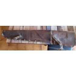 fourreau cuir western fusil de chasse