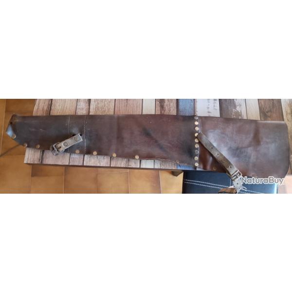 fourreau cuir western fusil de chasse