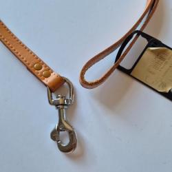 Laisse pour chien en cuir rive simple naturel, 2 cm x 100 cm