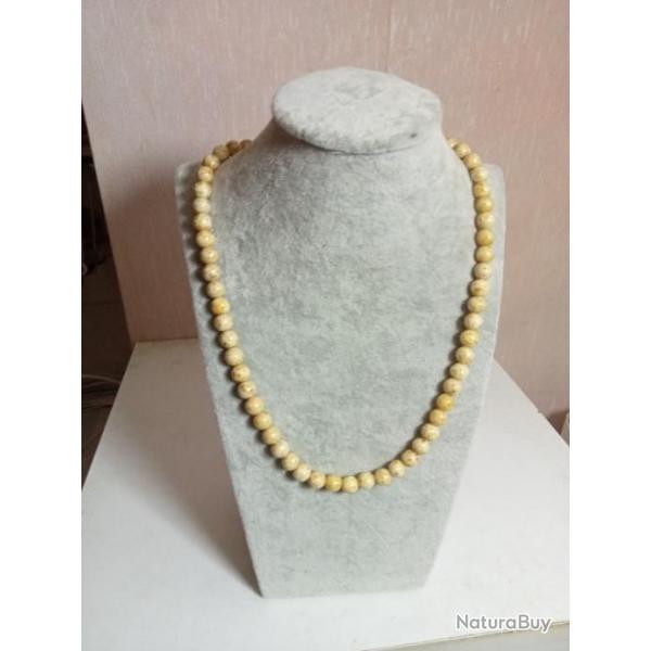 collier ancien petite perle longueur 25 cm ferm