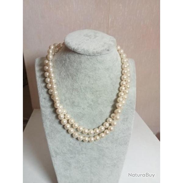 collier ancien petite perle longueur 41 cm ferm