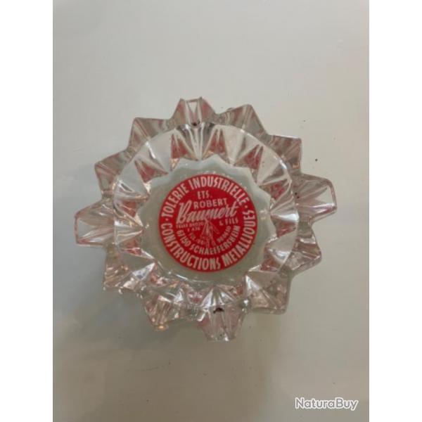 Cendrier-en-verre-vintage-marquer Ets Baumert 67