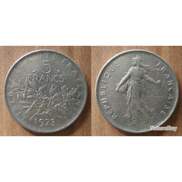 France 5 Francs 1973 Piece Semeuse Franc