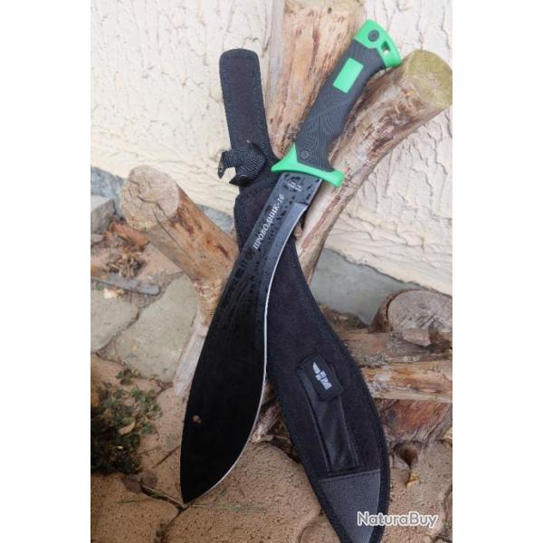 Machette Couteau GROS Kukkri Parang Lame Acier 40X13 Manche ABS Etui Nylon Tactical Survivalisme 01