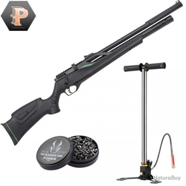 Carabine Snowpeak T-rex PCP cal.5.5 19.9J + plombs + pompe