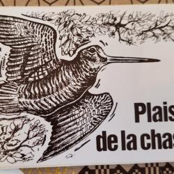 Autocollant chasse ,bécasse, bécassiers ,plaisirs de la chasse