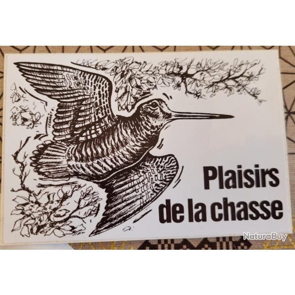 Autocollant chasse ,bcasse, bcassiers ,plaisirs de la chasse