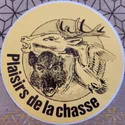 Autocollant chasse ,plaisirs de la chasse ,grand gibier ,bécasse, canards,sanglier