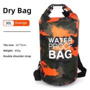 Sac à Dos étanche 30 Litres Orange - Waterproof, Fermeture éclair, PVC, Pour Rando/montagne