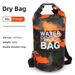 Sac à Dos Étanche 30L - Waterproof éclair pour Activités Plein Air Orange