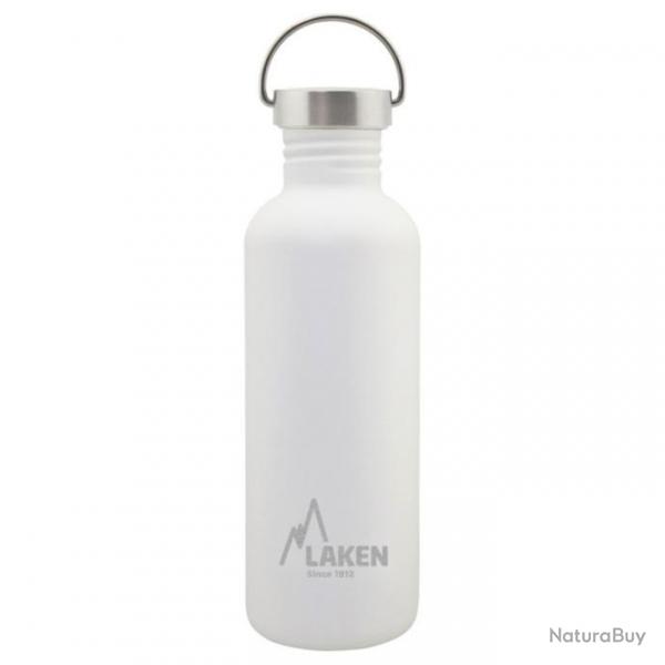 Gourde Laken Basic Steel 1L blanche avec bouchon inox Vintage