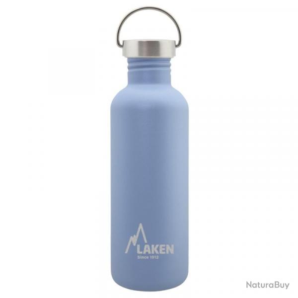 Gourde inox Laken Basic Steel 1L bleue avec bouchon Vintage