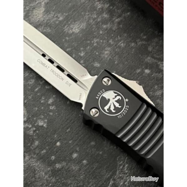 Couteau Microtech combat trodon gnration 2 noie lame m390 stonewash 10/2023 avec facture