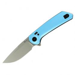 Couteau Reate Knives PL-XF Blue Manche Alu Lame Nitro-V SW Pivot Lock Clip REAPLXFA8