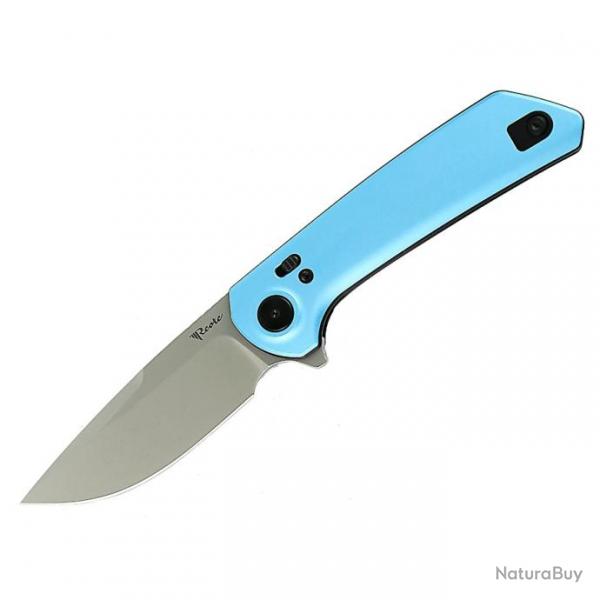 Couteau Reate Knives PL-XF Blue Manche Alu Lame Nitro-V SW Pivot Lock Clip REAPLXFA8