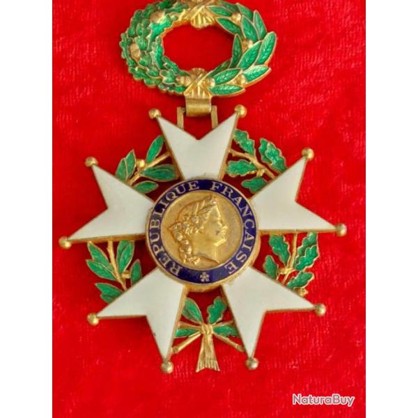 Croix de commandeur de la lgion d'honneur en vermeil IV rpublique