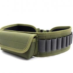 Ceinture Porte-Cartouches pour Fusil de Chasse Calibre 12 - Contient 30 Cartouches, Poche et Boucle