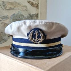 Casquette d'été d'Officier de Marine Neuve et nominative