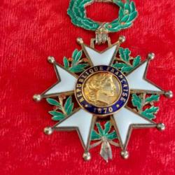 Croix d'officier de la légion d'honneur en vermeil III° république 4 WW2 TBE