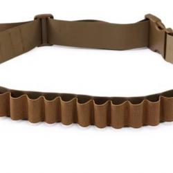 Ceinture Porte-Cartouches pour Fusil de Chasse Calibre 12/20 - Capacité 26 Cartouches Tan