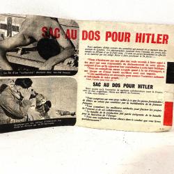 Ancien papier Allemand Sac au dos pour Hitler et Actualités du front de l'est