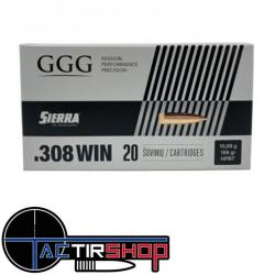 Munition GGG 308 168 Gr Sierra HPBT Match King par 20