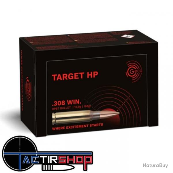 Munition GECO 308 WIN TARGET HP 10,9 g / 168 gr par 50