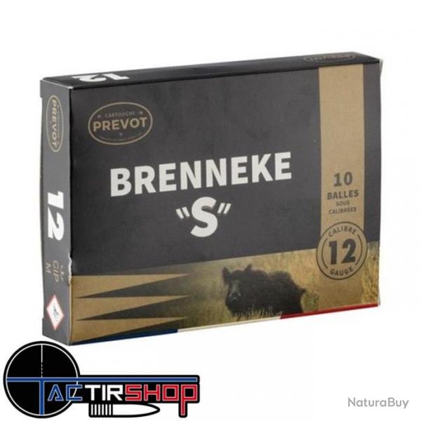 Balle PREVOT Brenneke 'S' 12/70 demi-blinde - 24 g par 10