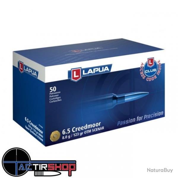 Munition Lapua Scenar 6,5 Creedmoor 123gr boite de 50