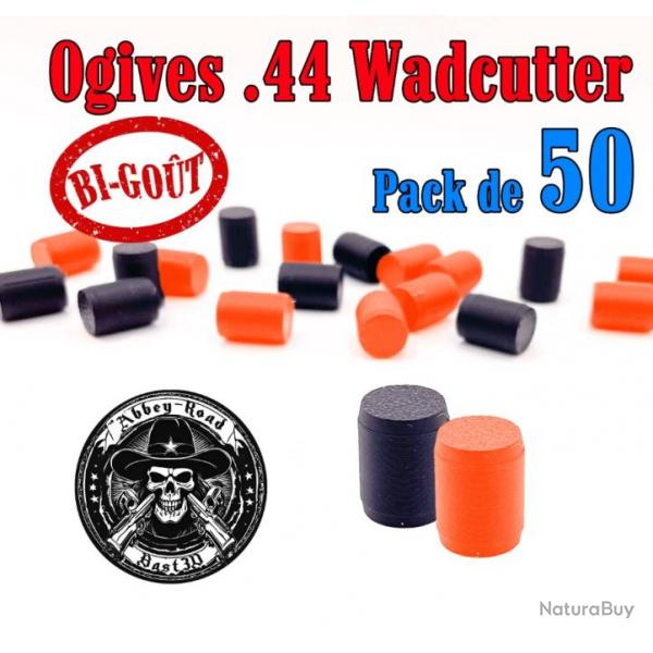 Balle tir rduit .44 ogive bigout Wadcutter plastique haute visibilit - Pack de 50 - Bast3D