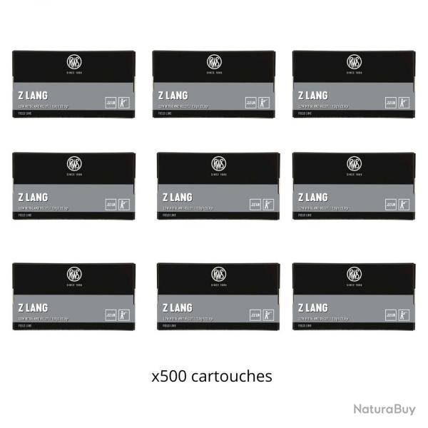 Cartouches RWS cal.22lr z lang 29gr 1.9g par 500