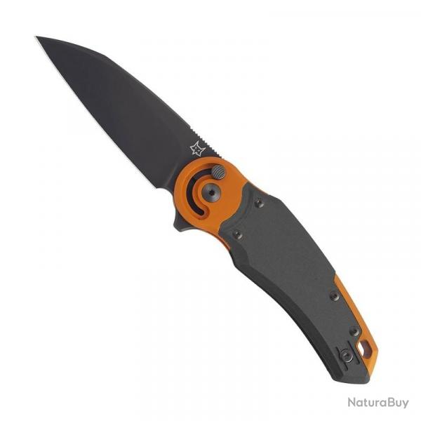 Couteau "Metamorphosis" aluminium noir / orange [Fox Production]