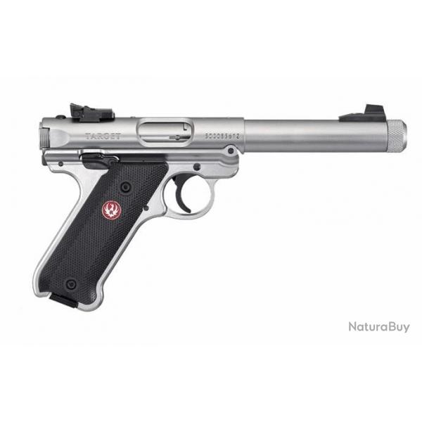 Pistolet Ruger Mark IV Target Inox Filet calibre 22LR