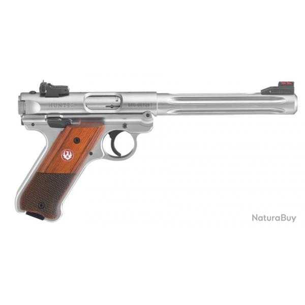 Pistolet Ruger Mark IV Hunter - Cal. 22LR - Plaquette lamell quadrill