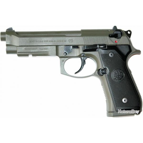 Pistolet Beretta M9A1 calibre 9mm Para 15 coups US SOCOM - Couleur Olive